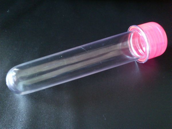 TUBO DE ENSAIO 13cm EM ACRÍLICO.